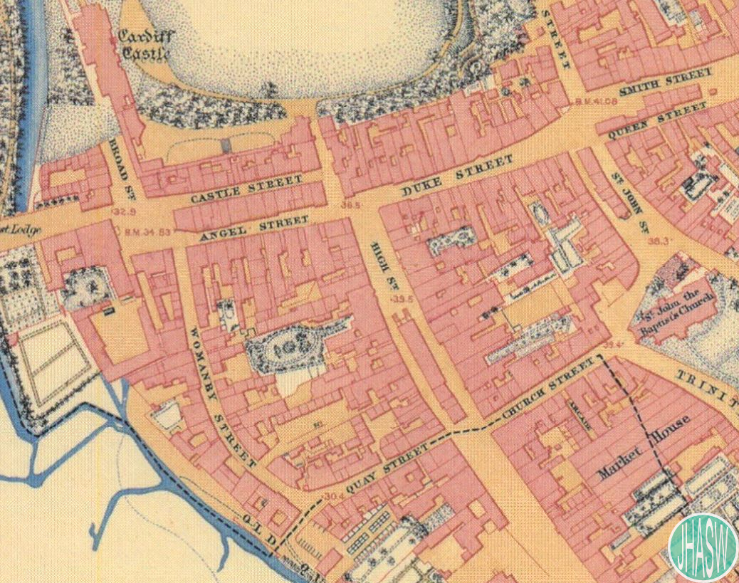 Map of Cardiff 1851